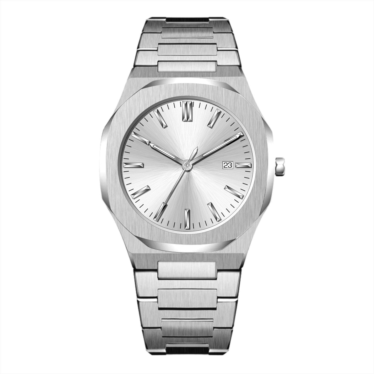 Mens Watch With Calendar Waterproof Quartz Wristwatch