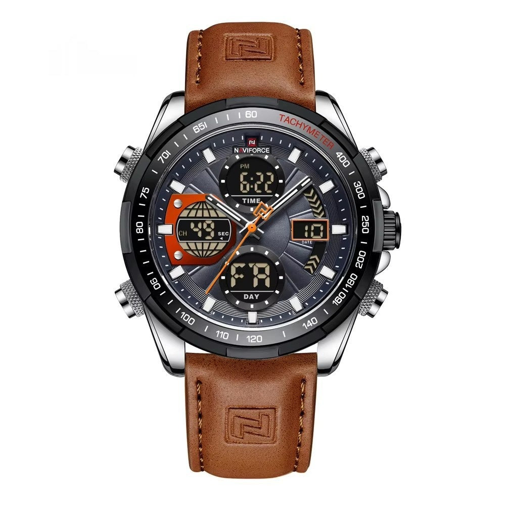 Men's Stainless Steel Strap Multi-function Watch