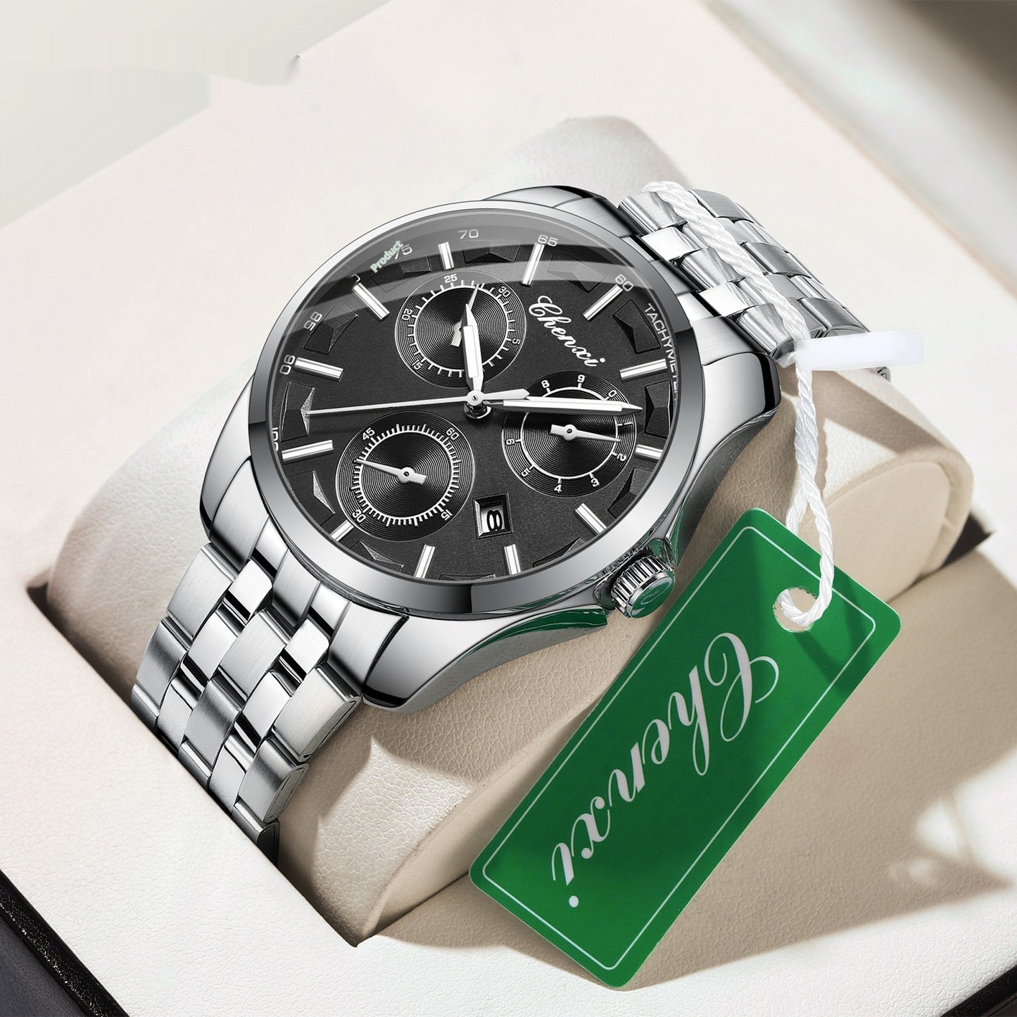 Stylish Business Mens Watch With Luminous Hands