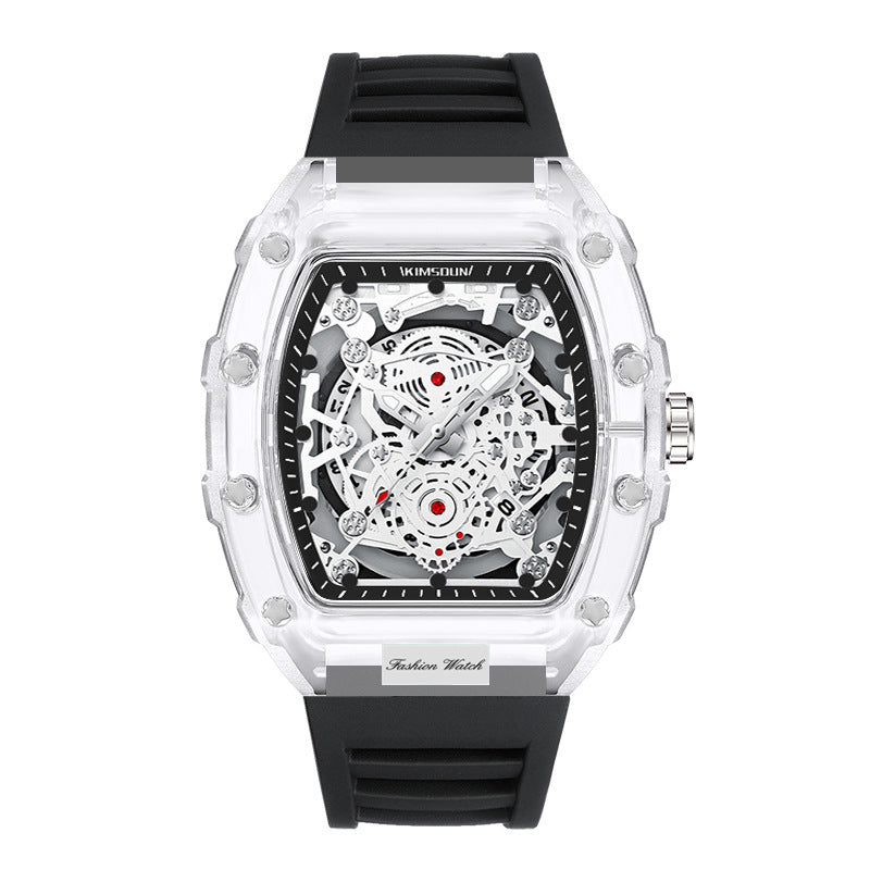 Wholesale Fashionable Transparent Mens Watches Waterproof Timepieces