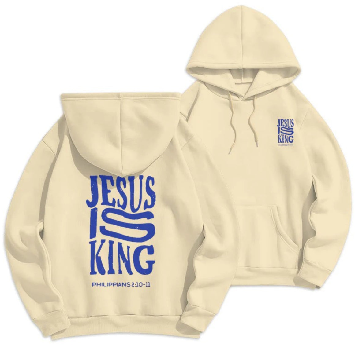 Gray And Blue Characters Hooded Sweatshirt